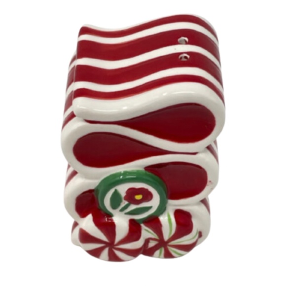Vintage Fitz and Floyd Christmas Ribbon Candy Pepper Shaker - Picture 1 of 6